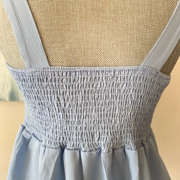 SHEIN 💙BABY BLUE💙SLEEVELESS SLIP ON SPRING SUMMER TOP SIZE MEDIUM 🌟EUC🌟 - Picture 4 of 8